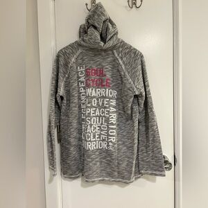 SoulCycle Gray and Pink Hoodie